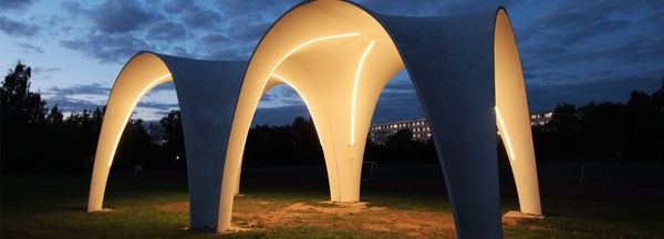 carbon fibre reinforced concrete shell structure